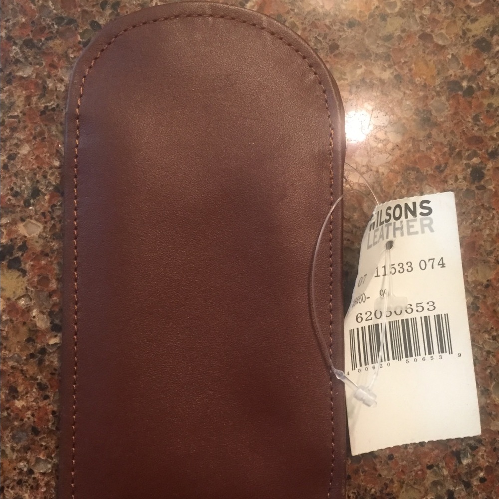 Leather glasses holder